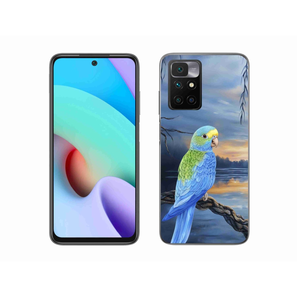 Gelový kryt mmCase na Xiaomi Redmi 10/Redmi 10 (2022) - modrý papoušek