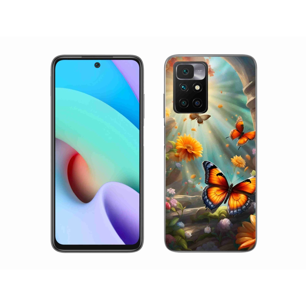 Gelový kryt mmCase na Xiaomi Redmi 10/Redmi 10 (2022) - motýlí zahrada 2