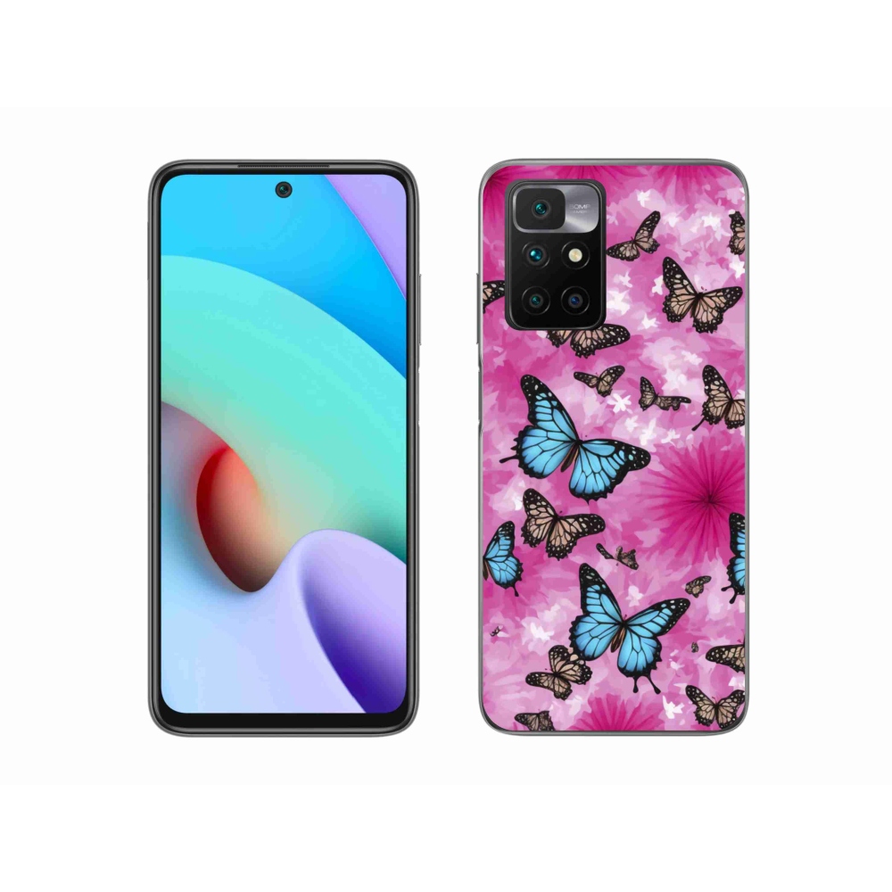 Gelový kryt mmCase na Xiaomi Redmi 10/Redmi 10 (2022) - motýlí zahrada