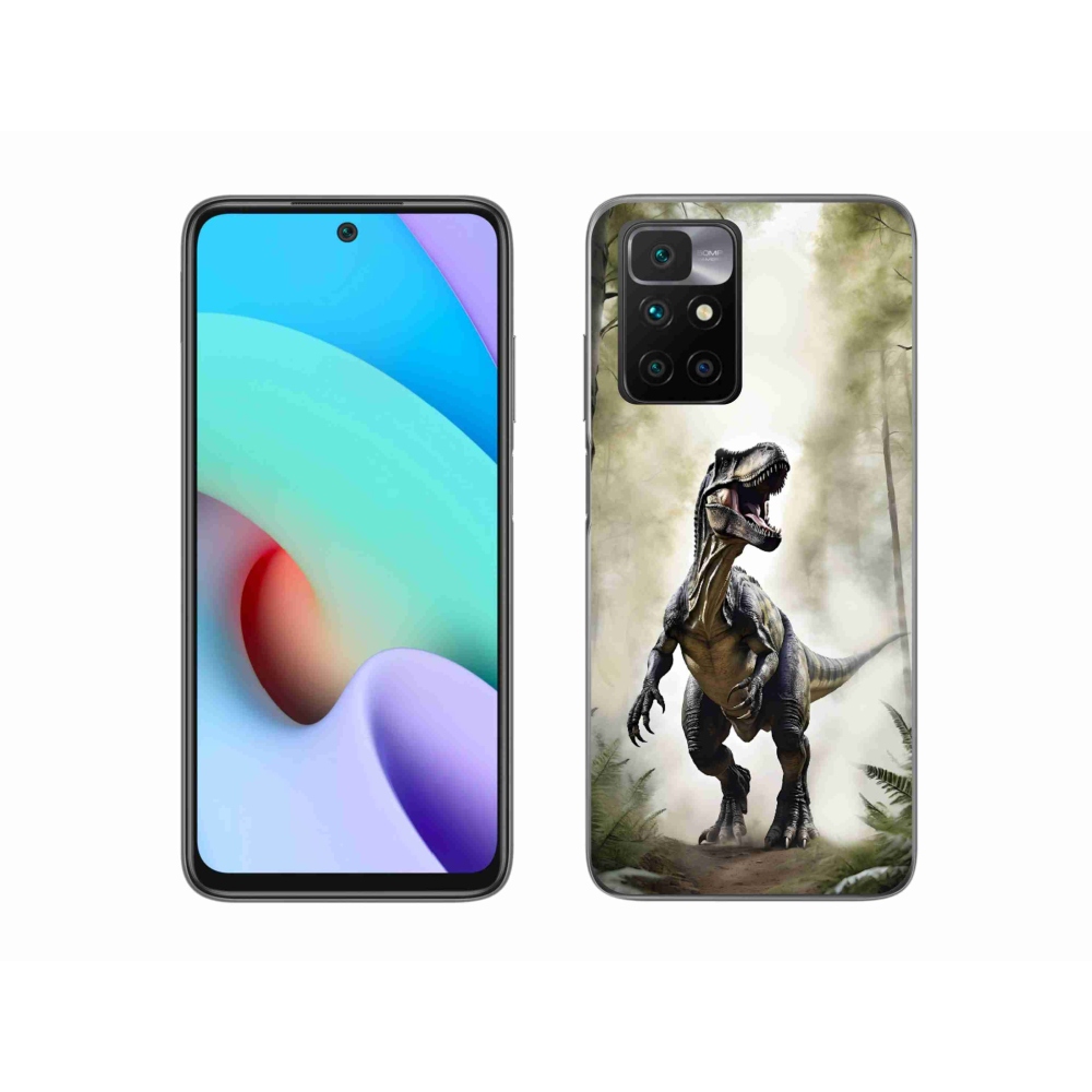 Gelový kryt mmCase na Xiaomi Redmi 10/Redmi 10 (2022) - naštvaný T-Rex