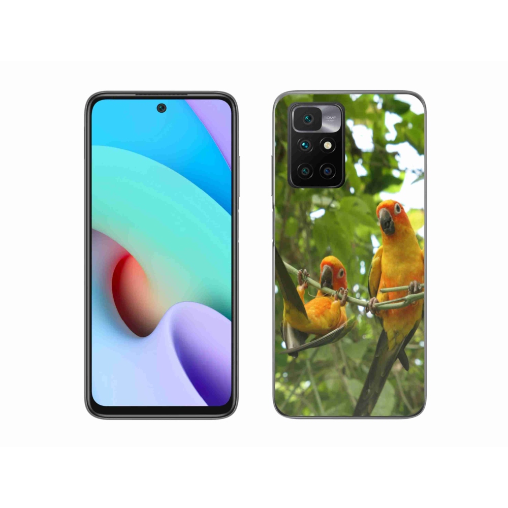 Gelový kryt mmCase na Xiaomi Redmi 10/Redmi 10 (2022) - papoušci aratingy