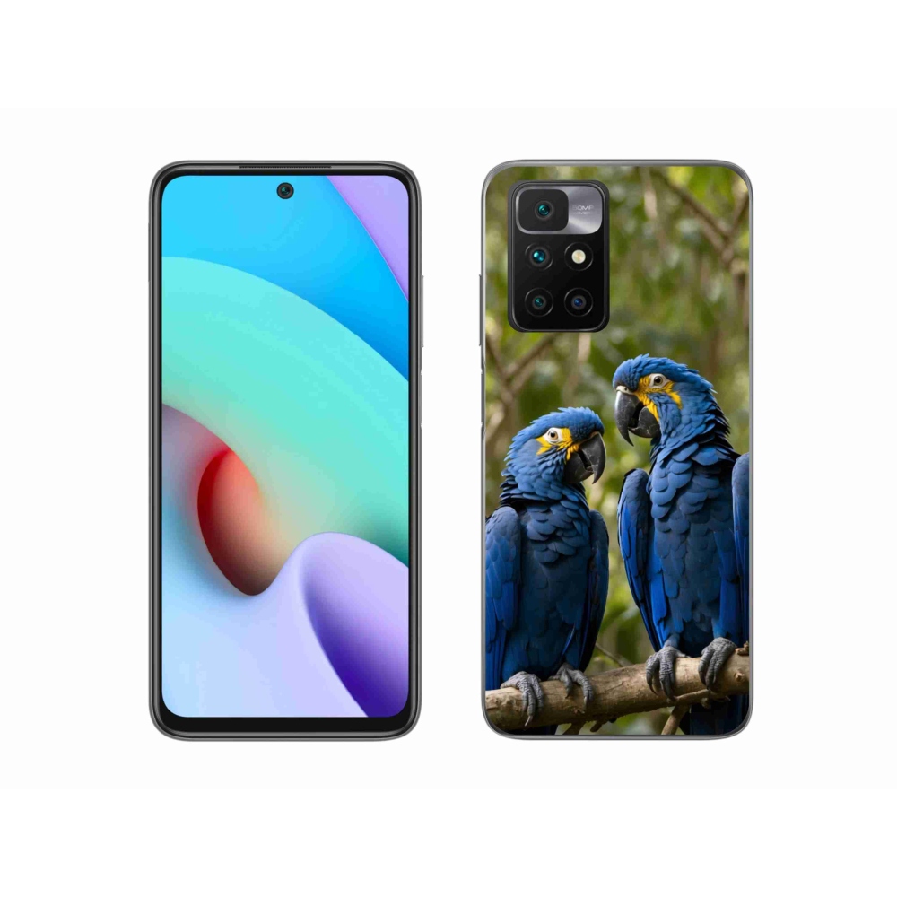 Gelový kryt mmCase na Xiaomi Redmi 10/Redmi 10 (2022) - papouščí duo