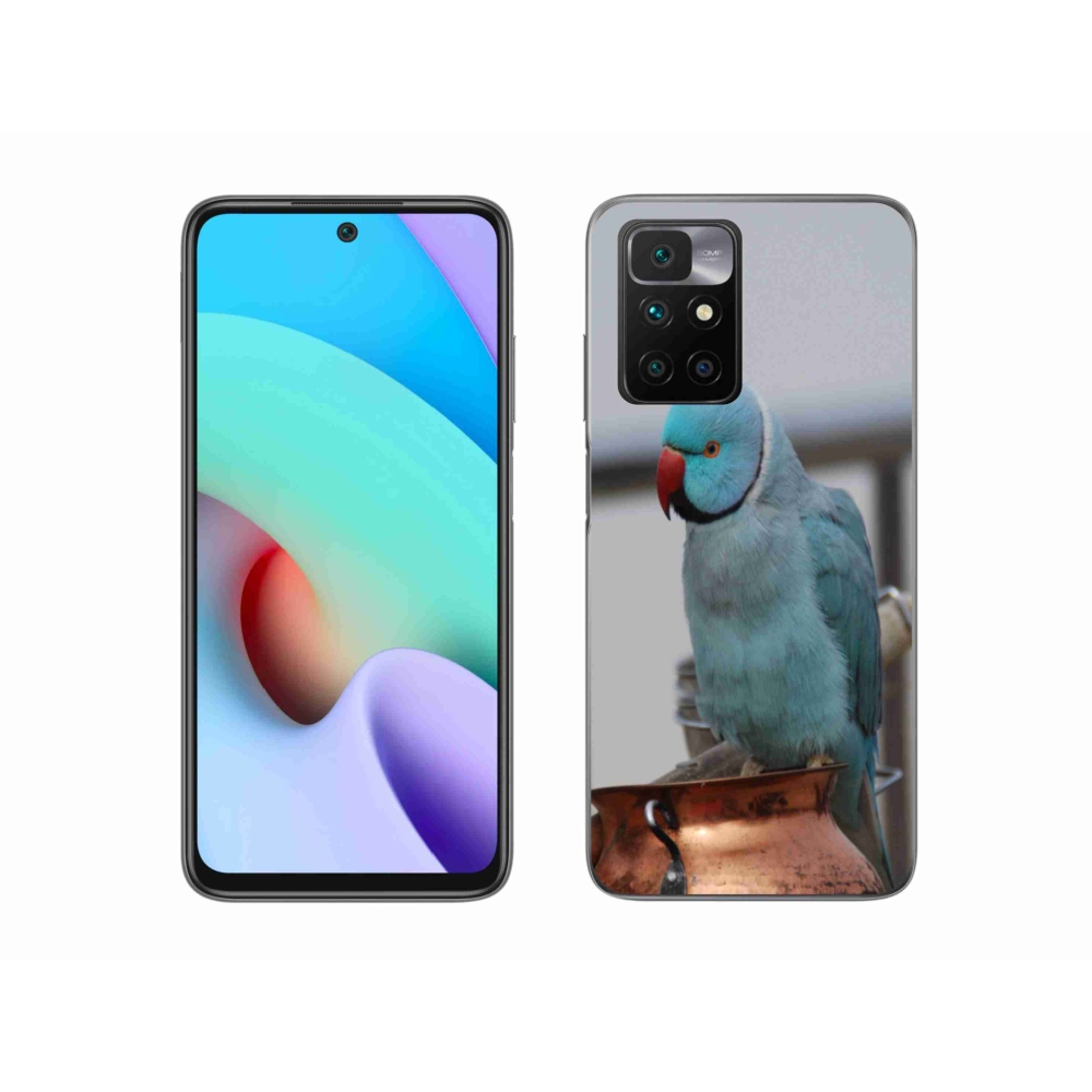Gelový kryt mmCase na Xiaomi Redmi 10/Redmi 10 (2022) - papoušek alexandr modrý