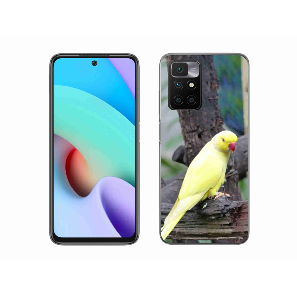 Gelový kryt mmCase na Xiaomi Redmi 10/Redmi 10 (2022) - papoušek alexandr žlutý