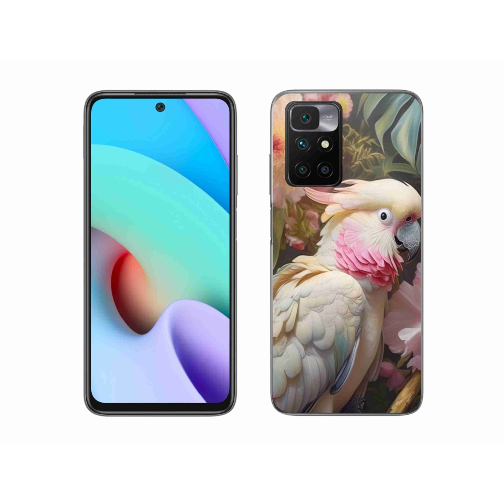 Gelový kryt mmCase na Xiaomi Redmi 10/Redmi 10 (2022) - papoušek kakadu růžový 2