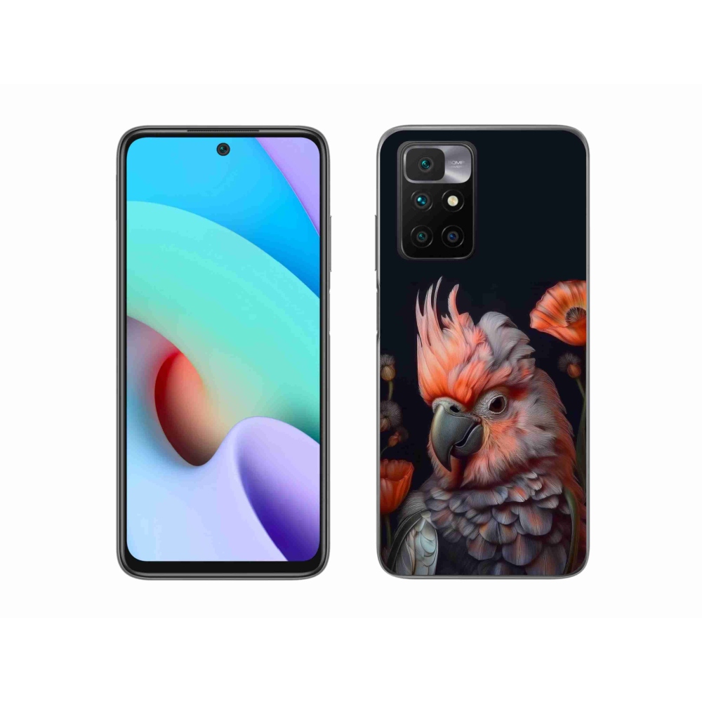 Gelový kryt mmCase na Xiaomi Redmi 10/Redmi 10 (2022) - papoušek kakadu v barvách