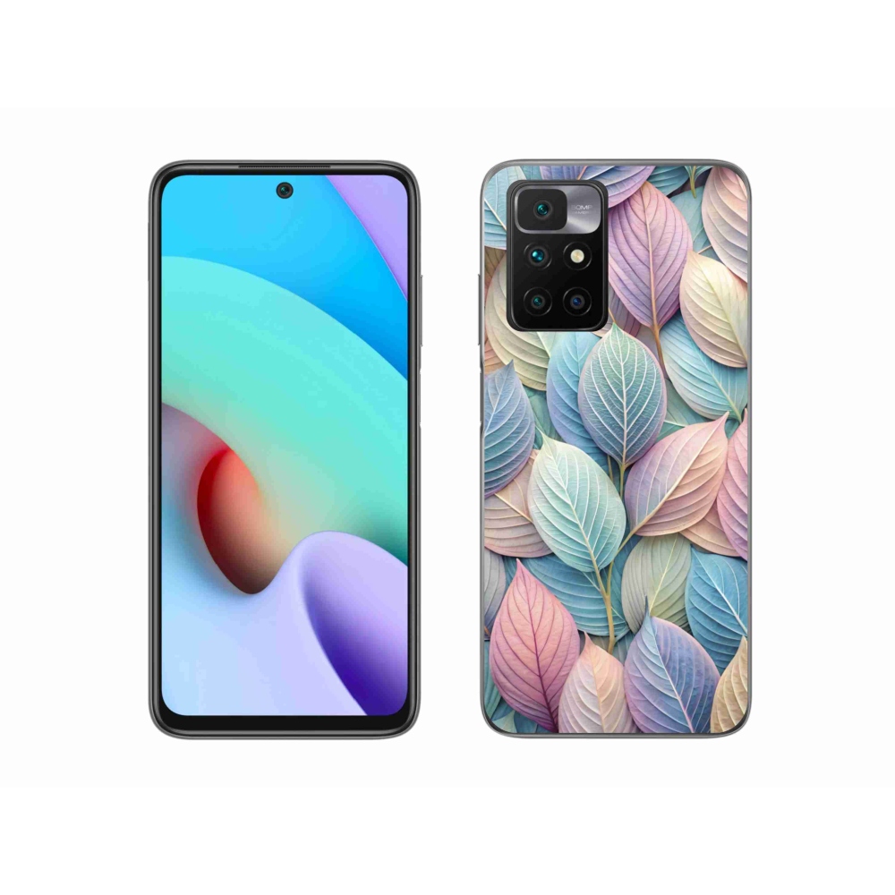 Gelový kryt mmCase na Xiaomi Redmi 10/Redmi 10 (2022) - pastelové listy