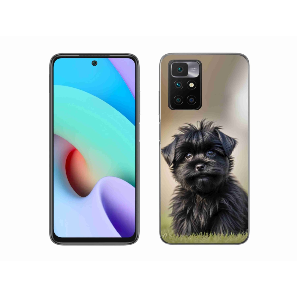 Gelový kryt mmCase na Xiaomi Redmi 10/Redmi 10 (2022) - roztomilý černý pejsek