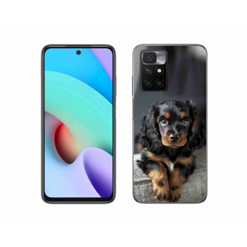 Gelový kryt mmCase na Xiaomi Redmi 10/Redmi 10 (2022) - roztomilý dlouhosrstý jezevčík