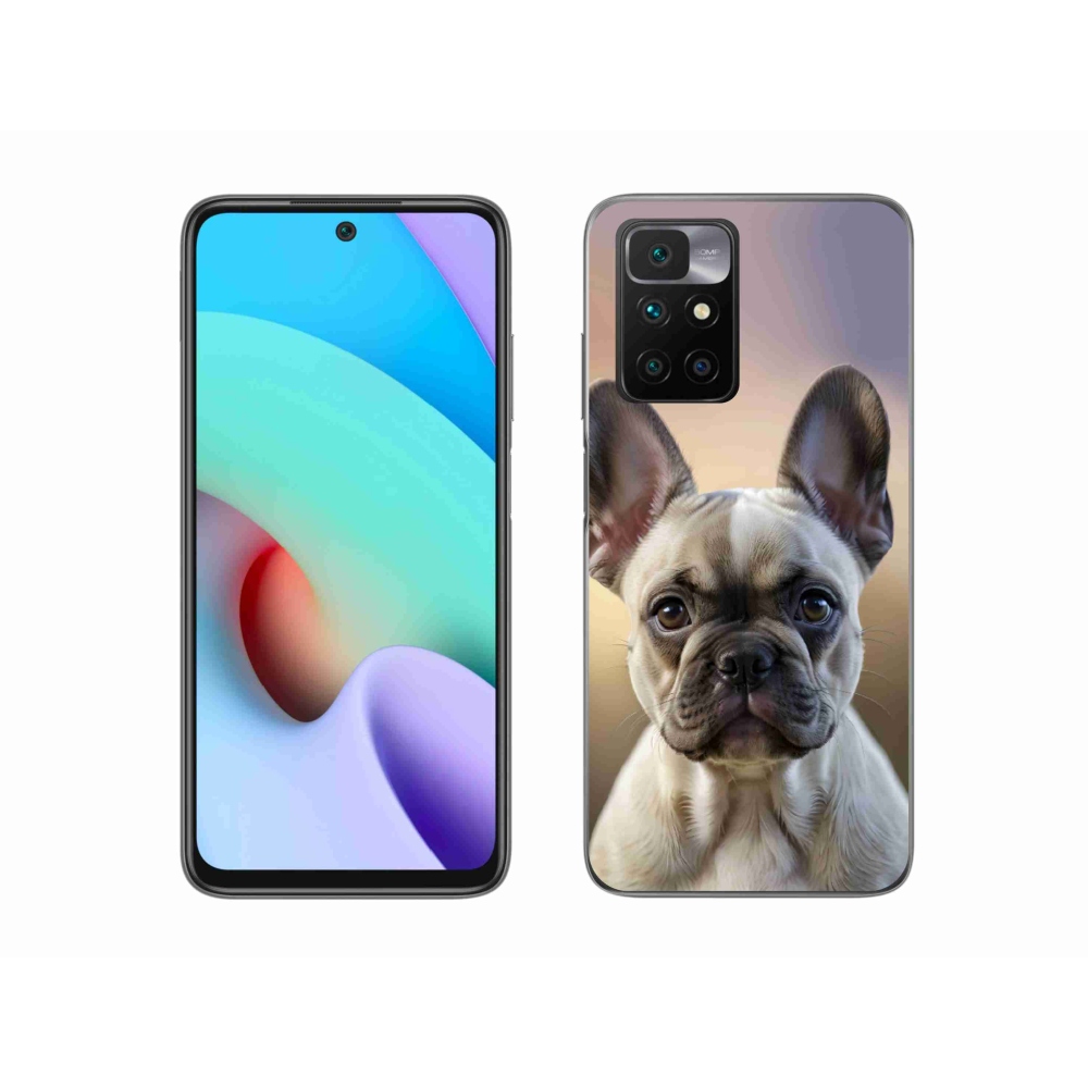 Gelový kryt mmCase na Xiaomi Redmi 10/Redmi 10 (2022) - roztomilý francouzský buldoček