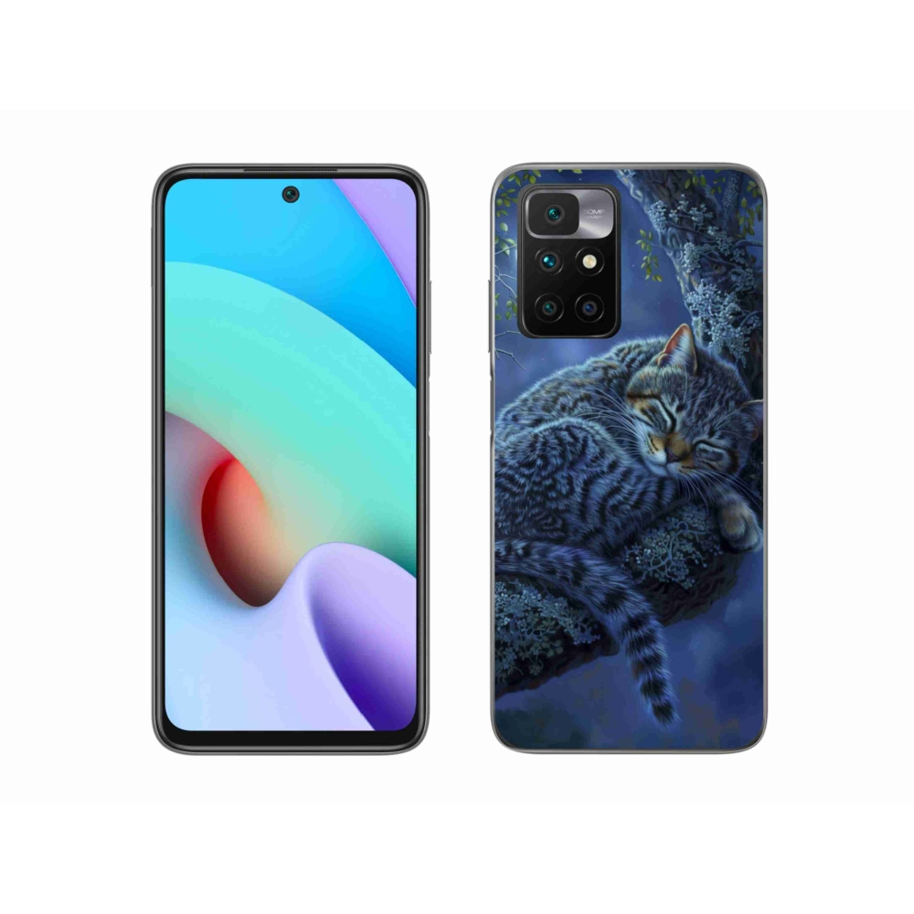 Gelový kryt mmCase na Xiaomi Redmi 10/Redmi 10 (2022) - spící kočka