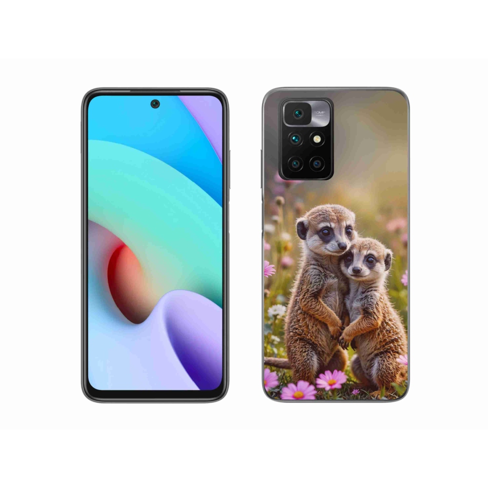 Gelový kryt mmCase na Xiaomi Redmi 10/Redmi 10 (2022) - surikatí duo