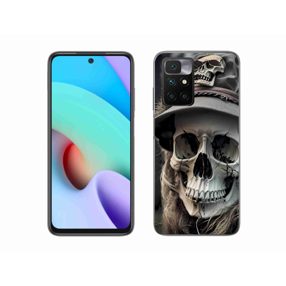 Gelový kryt mmCase na Xiaomi Redmi 10/Redmi 10 (2022) - temná lebka