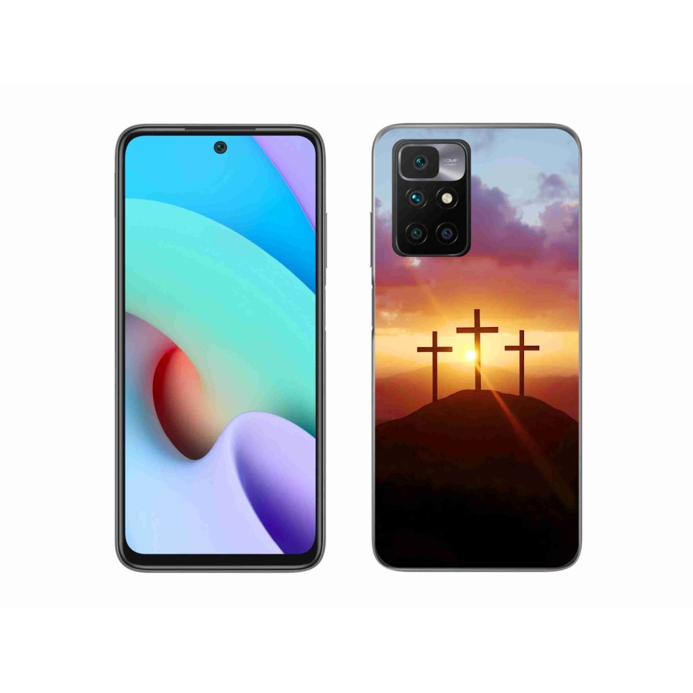 Gelový kryt mmCase na Xiaomi Redmi 10/Redmi 10 (2022) - tři kříže