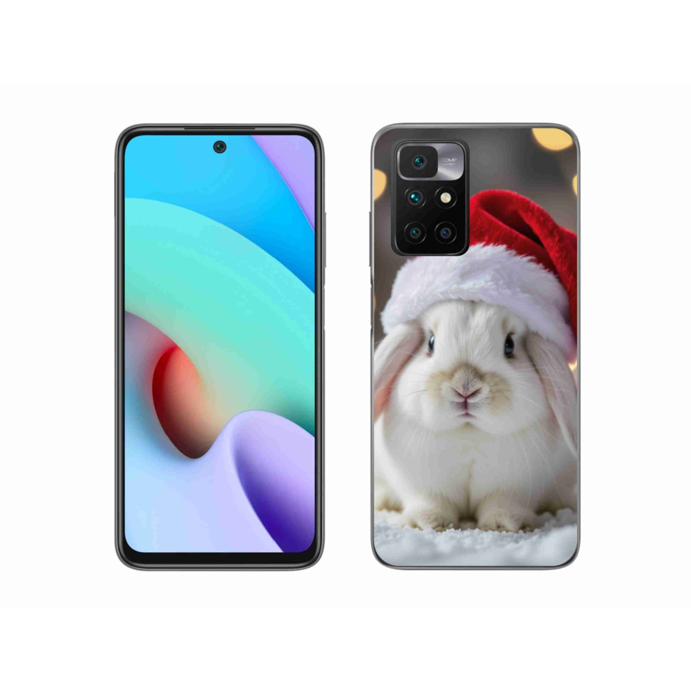 Gelový kryt mmCase na Xiaomi Redmi 10/Redmi 10 (2022) - vánoční králík