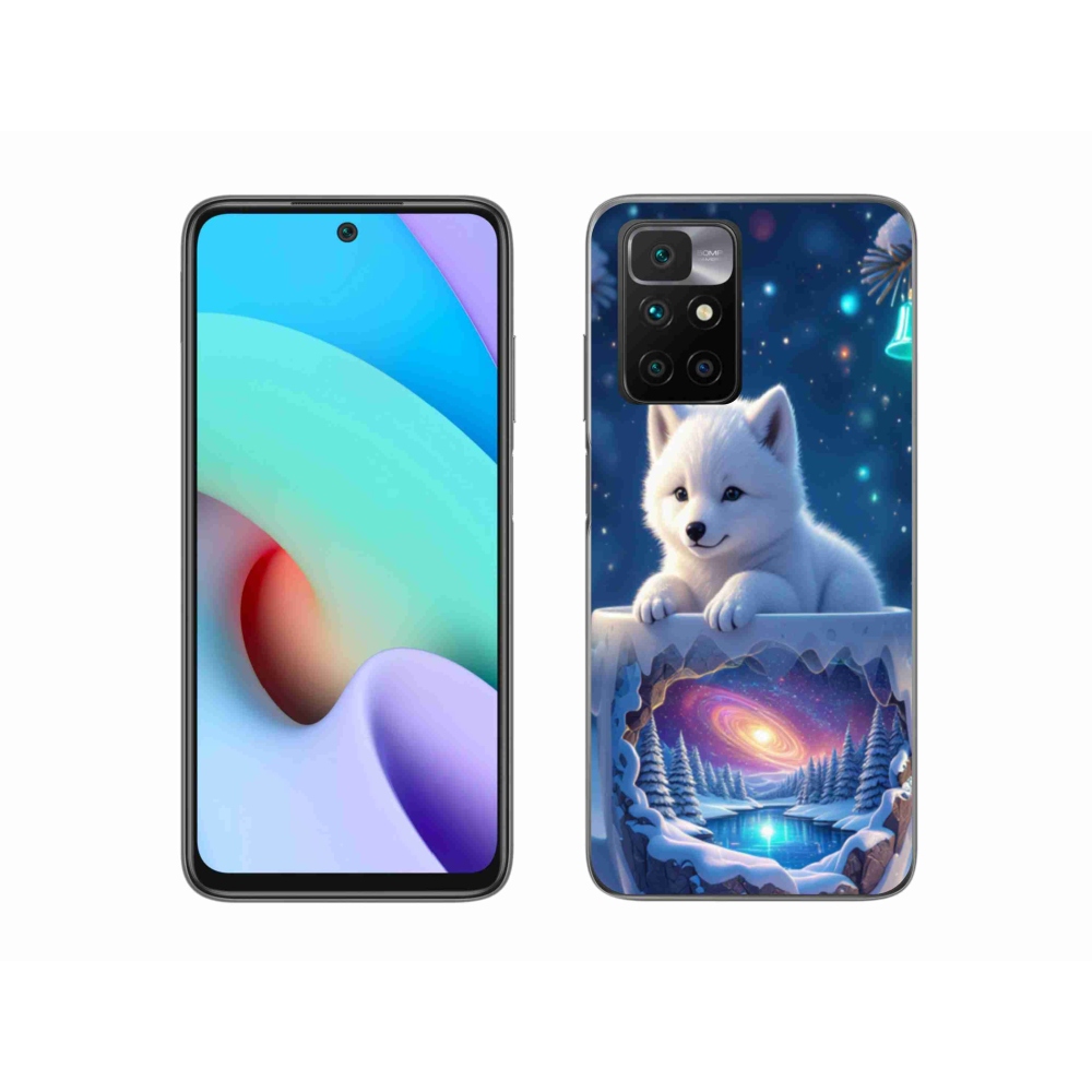 Gelový kryt mmCase na Xiaomi Redmi 10/Redmi 10 (2022) - vánoční štěně