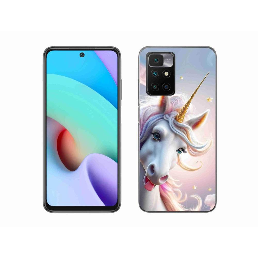 Gelový kryt mmCase na Xiaomi Redmi 10/Redmi 10 (2022) - veselý jednorožec