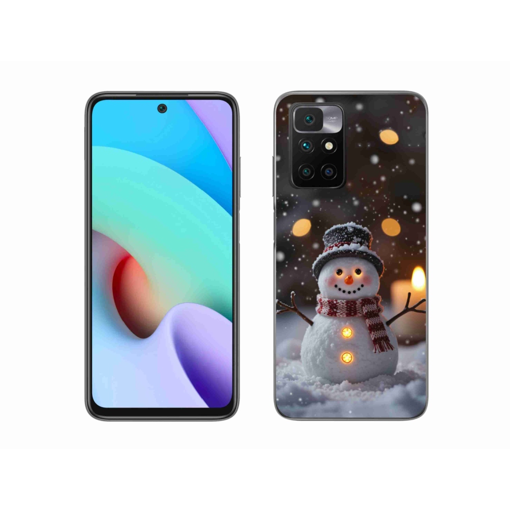 Gelový kryt mmCase na Xiaomi Redmi 10/Redmi 10 (2022) - veselý sněhulák