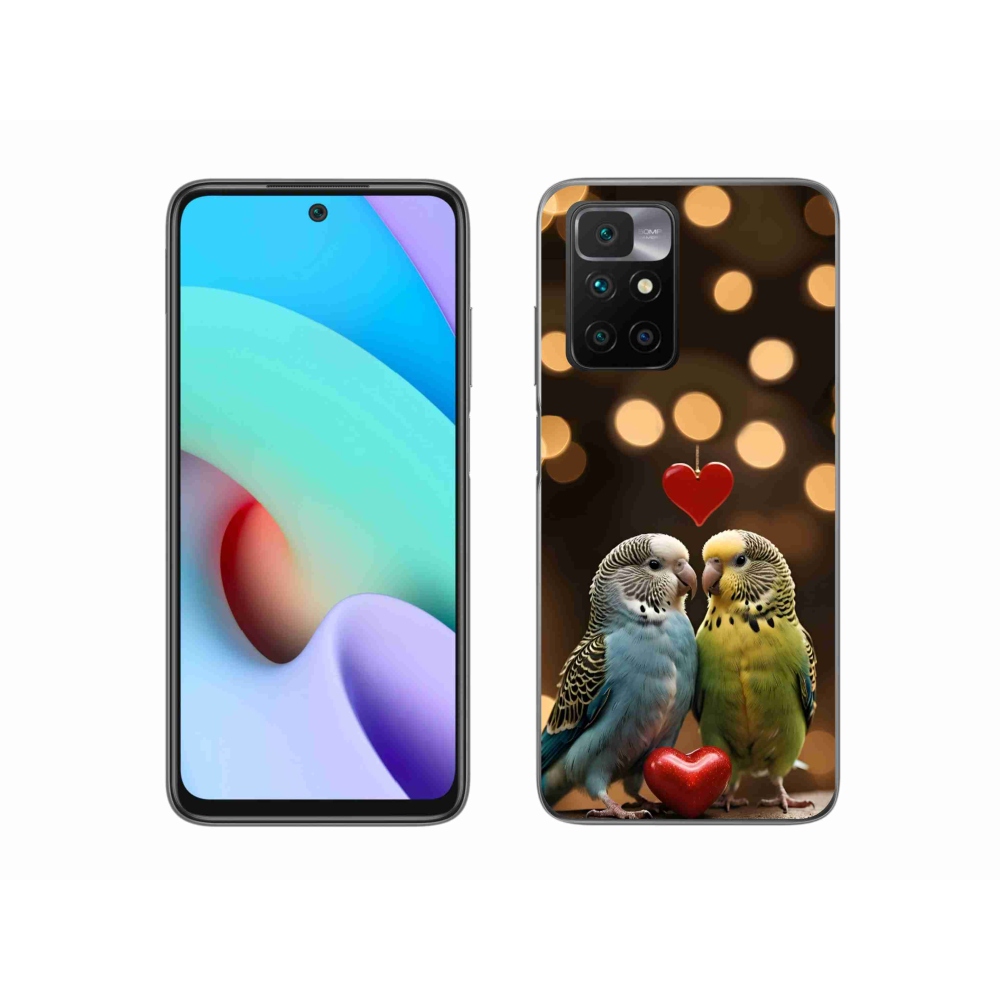 Gelový kryt mmCase na Xiaomi Redmi 10/Redmi 10 (2022) - zamilovaní papoušci