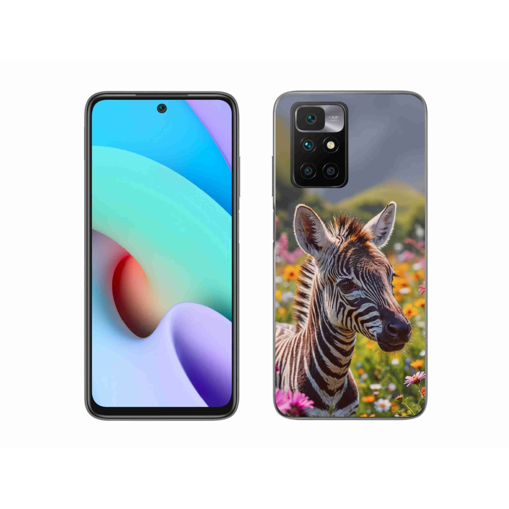 Gelový kryt mmCase na Xiaomi Redmi 10/Redmi 10 (2022) - zebra na louce