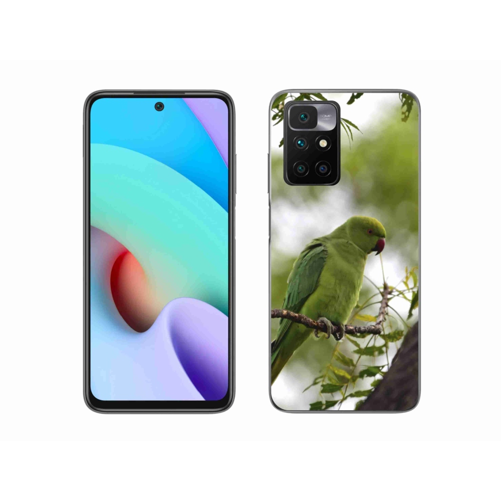 Gelový kryt mmCase na Xiaomi Redmi 10/Redmi 10 (2022) - zelený papoušek