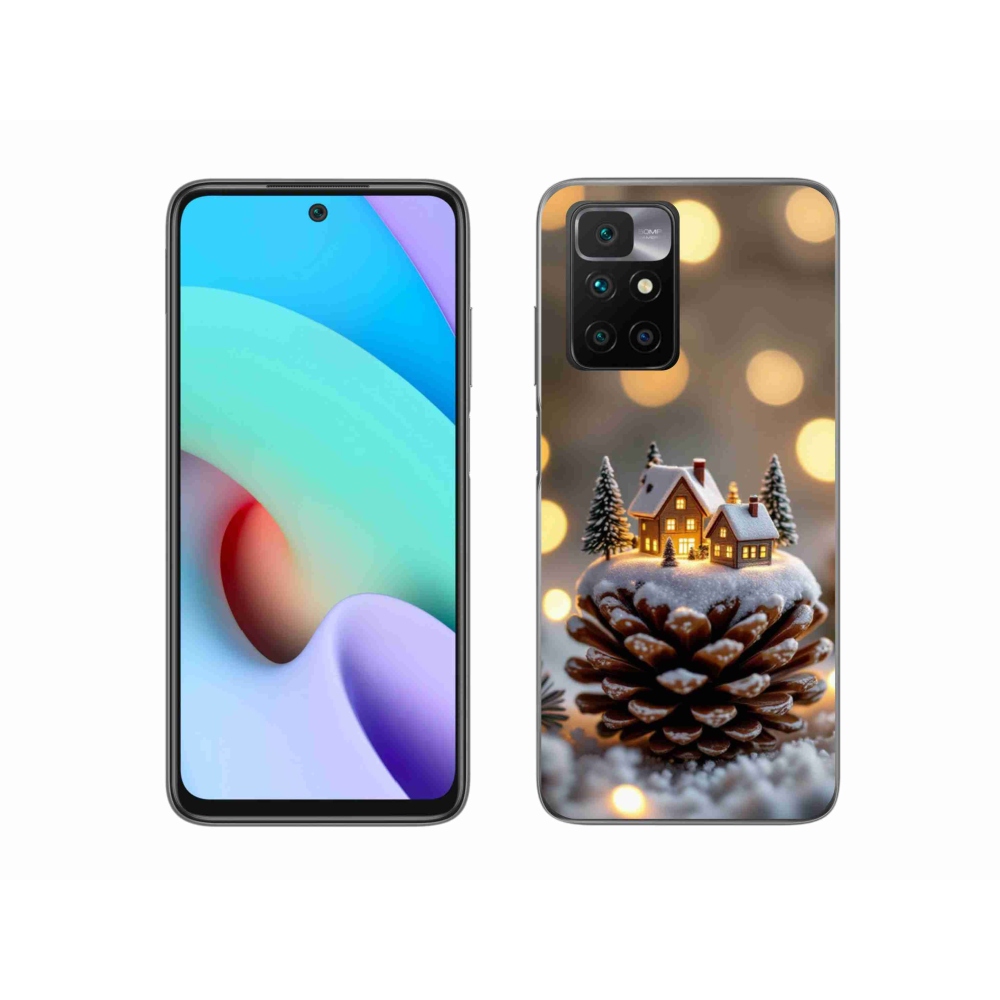 Gelový kryt mmCase na Xiaomi Redmi 10/Redmi 10 (2022) - zimní vesnička