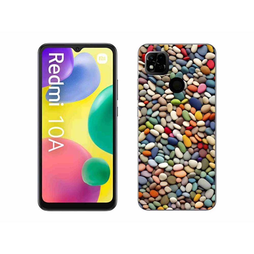 Gelový kryt mmCase na Xiaomi Redmi 10A - barevné kamínky 2