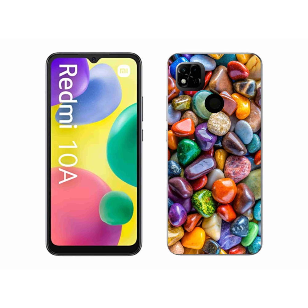 Gelový kryt mmCase na Xiaomi Redmi 10A - barevné kamínky