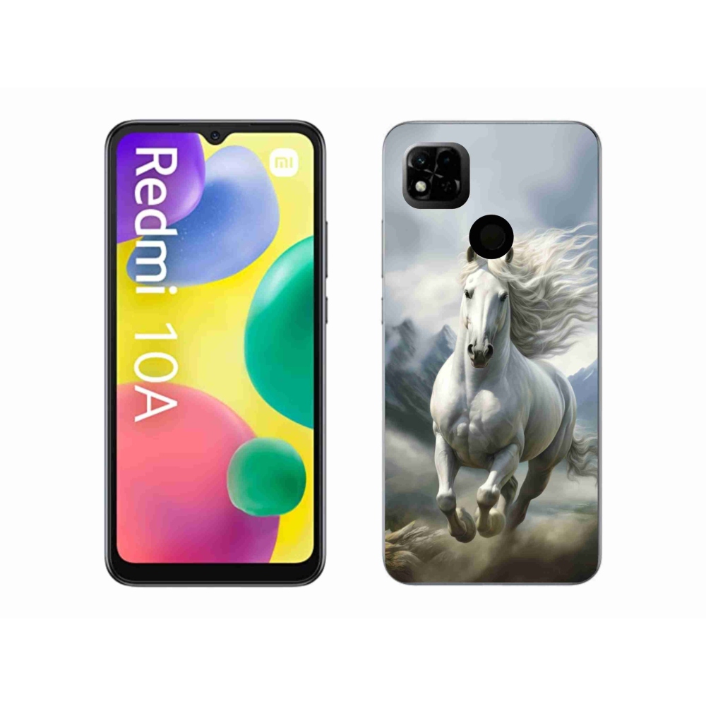 Gelový kryt mmCase na Xiaomi Redmi 10A - běžící bílý kůň 3