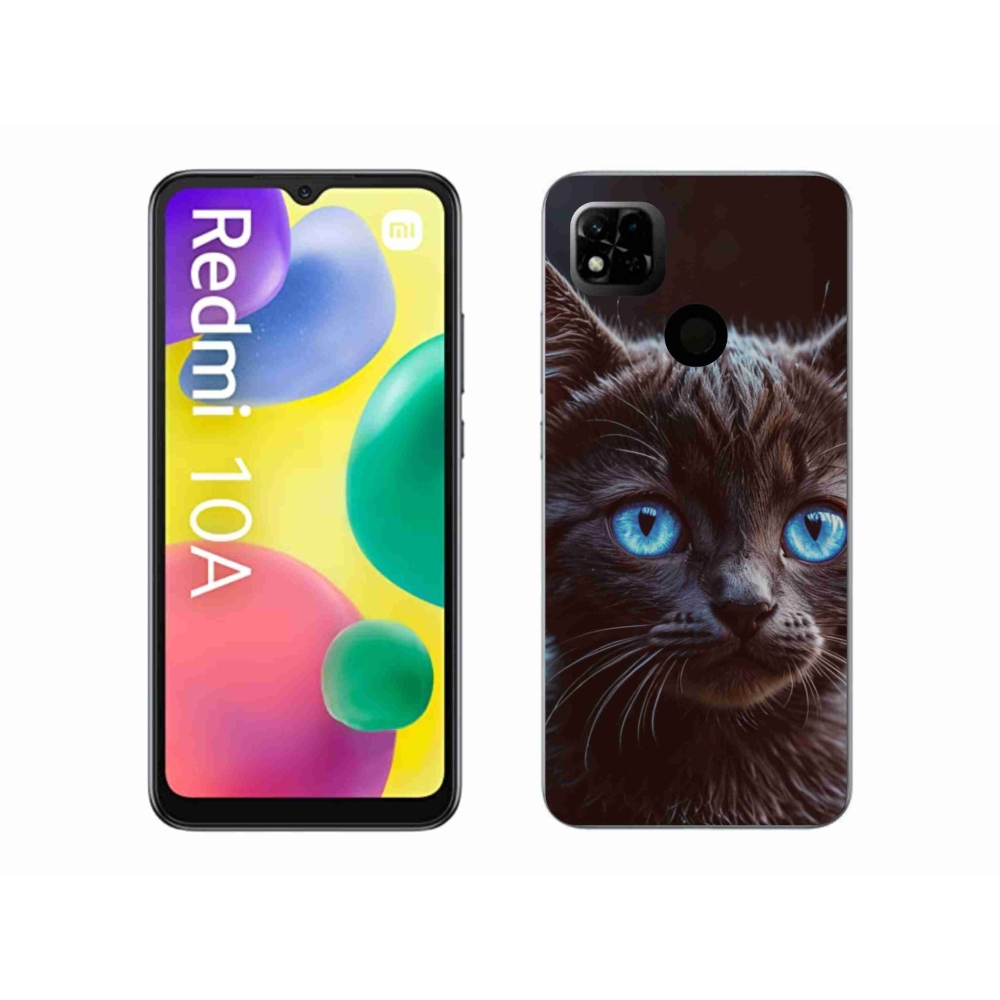 Gelový kryt mmCase na Xiaomi Redmi 10A - černé kotě 2