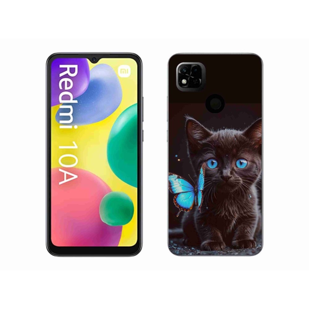 Gelový kryt mmCase na Xiaomi Redmi 10A - černé kotě 3