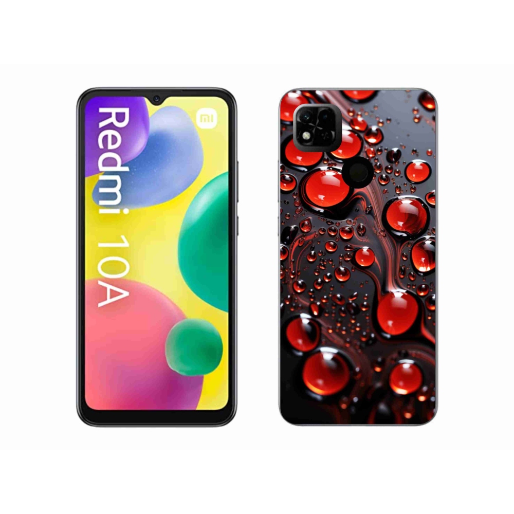 Gelový kryt mmCase na Xiaomi Redmi 10A - červené kapky 2