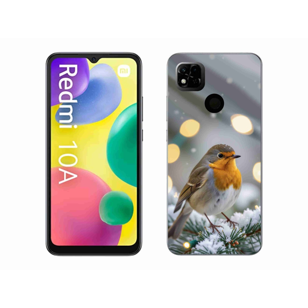 Gelový kryt mmCase na Xiaomi Redmi 10A - červenka v zimě