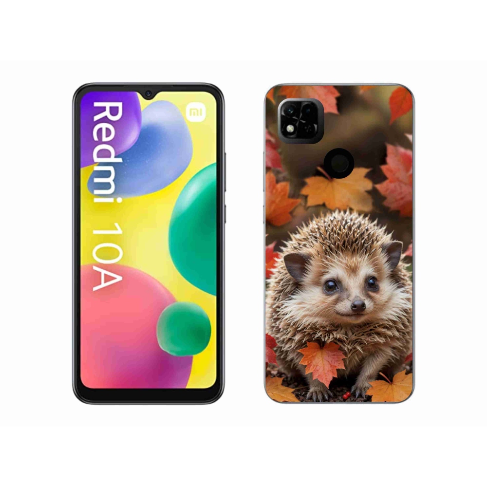 Gelový kryt mmCase na Xiaomi Redmi 10A - ježek v listí