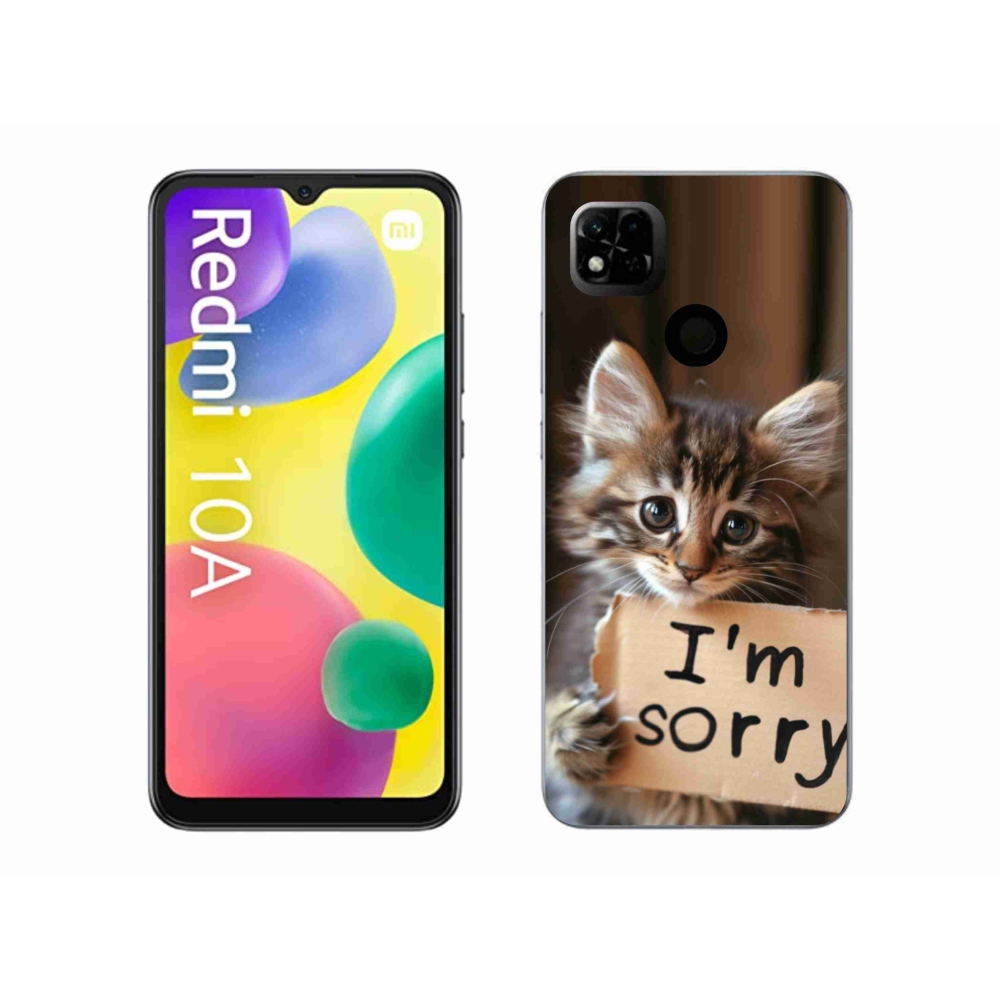 Gelový kryt mmCase na Xiaomi Redmi 10A - kočíčí omluva