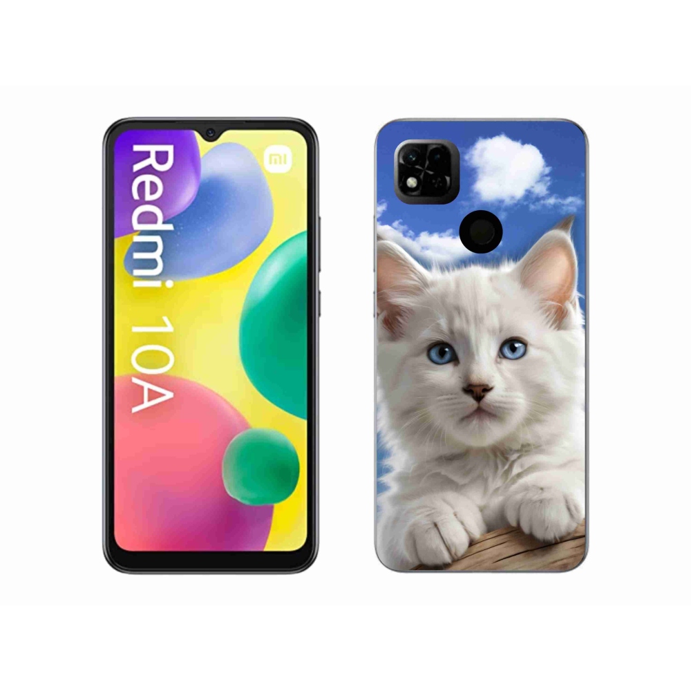 Gelový kryt mmCase na Xiaomi Redmi 10A - kotě a oblaka