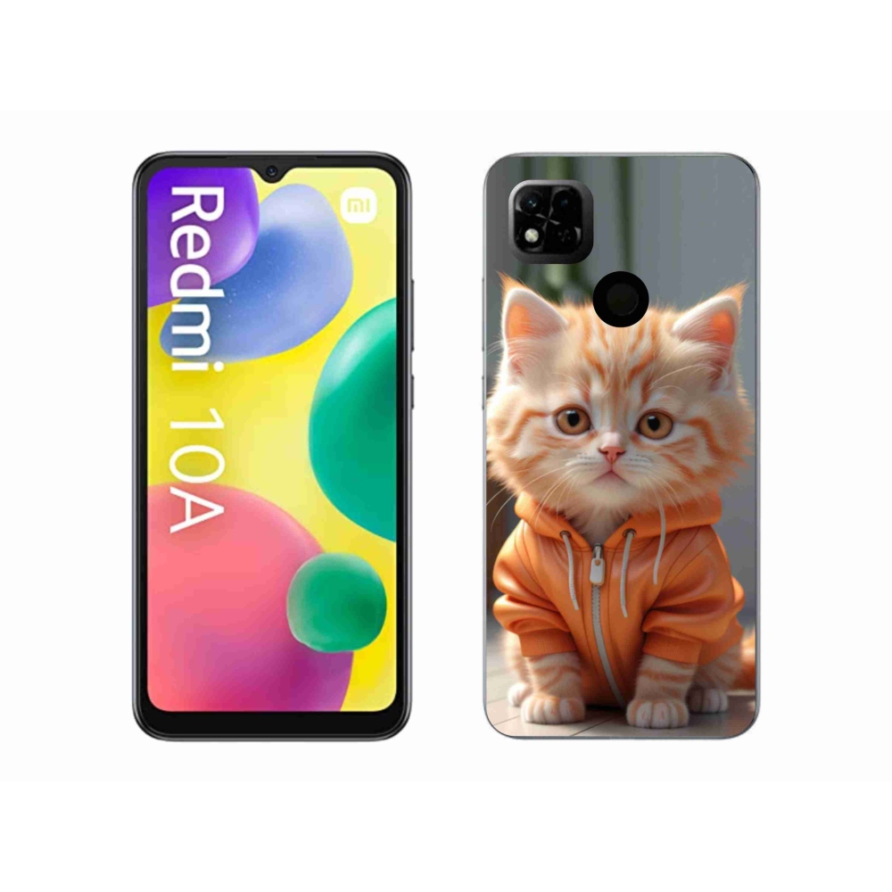 Gelový kryt mmCase na Xiaomi Redmi 10A - kotě v mikině