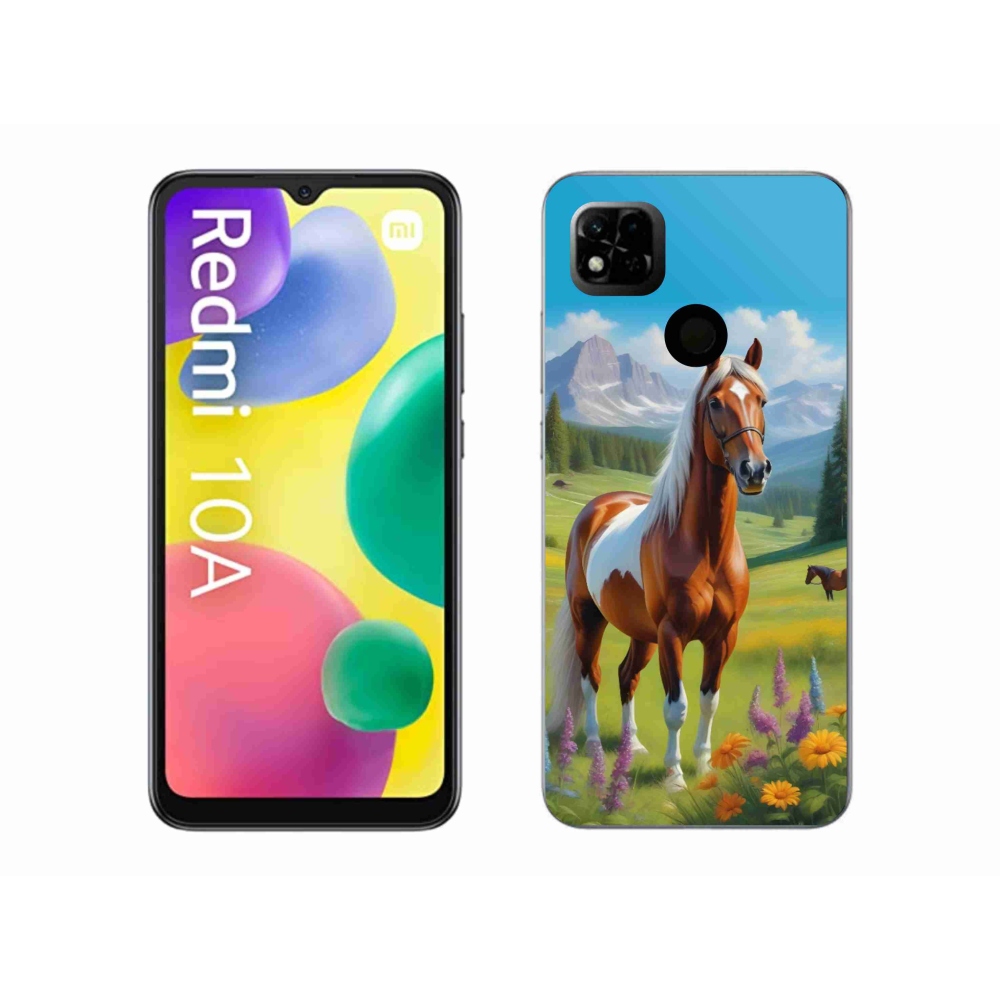 Gelový kryt mmCase na Xiaomi Redmi 10A - kůň na louce