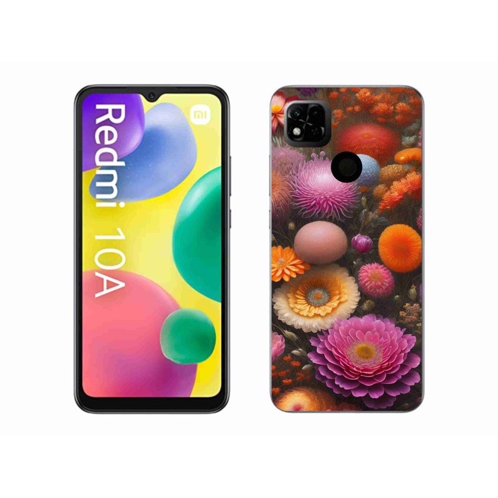 Gelový kryt mmCase na Xiaomi Redmi 10A - květinová kompozice