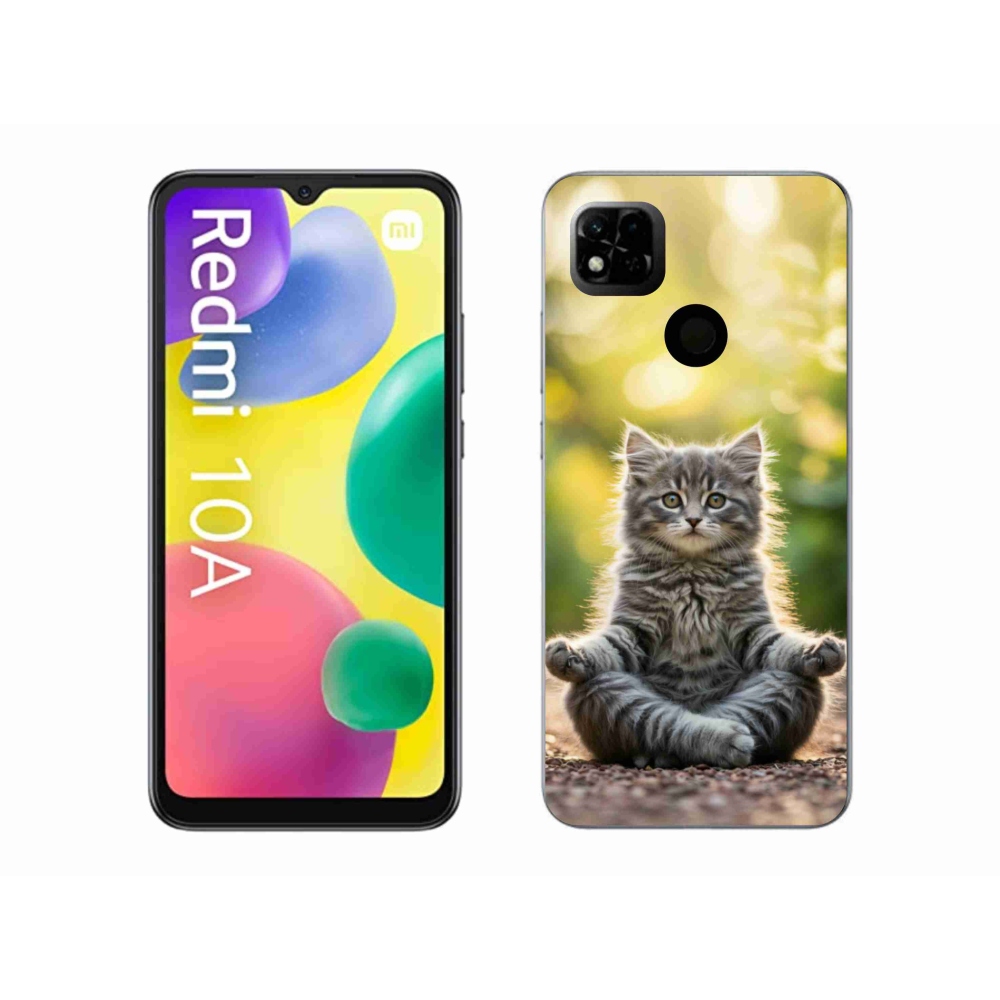 Gelový kryt mmCase na Xiaomi Redmi 10A - meditující kotě