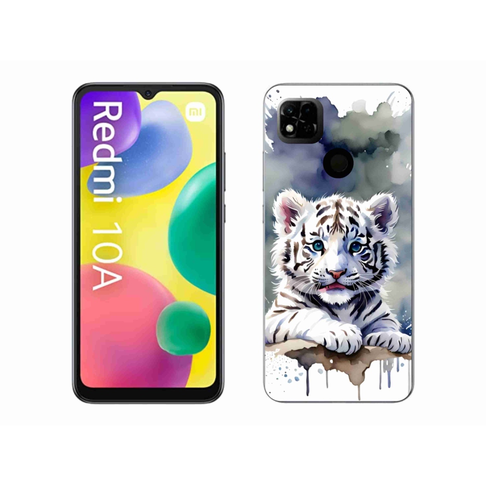Gelový kryt mmCase na Xiaomi Redmi 10A - mládě bílého tygra