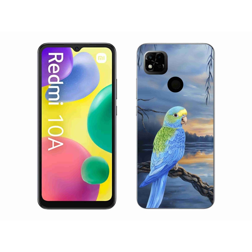 Gelový kryt mmCase na Xiaomi Redmi 10A - modrý papoušek