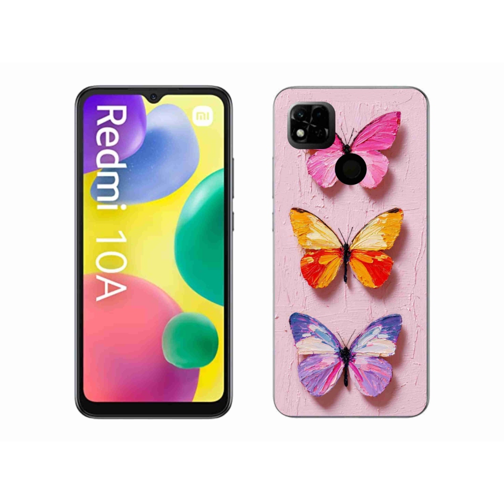 Gelový kryt mmCase na Xiaomi Redmi 10A - motýlí trojice