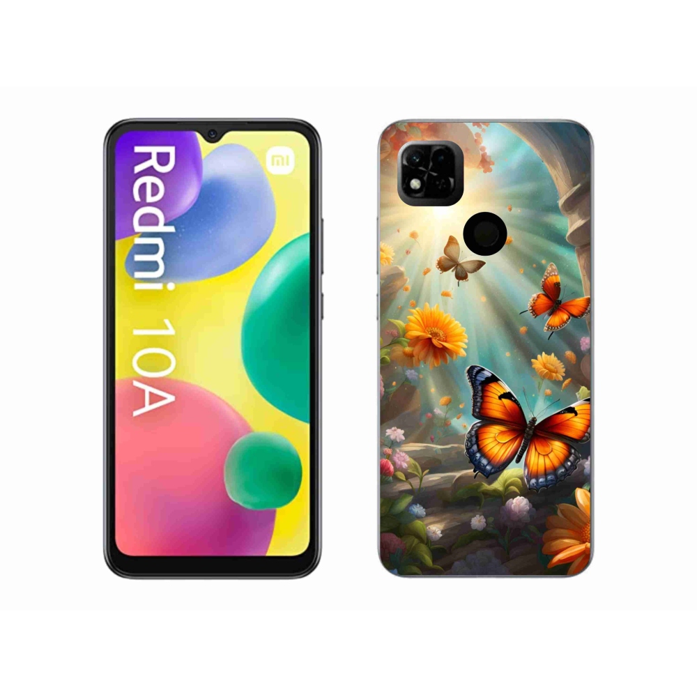 Gelový kryt mmCase na Xiaomi Redmi 10A - motýlí zahrada 2