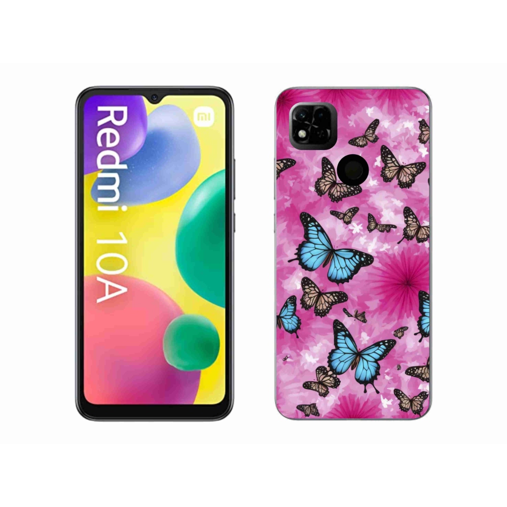 Gelový kryt mmCase na Xiaomi Redmi 10A - motýlí zahrada