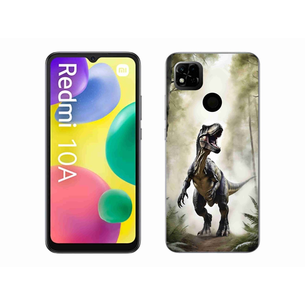 Gelový kryt mmCase na Xiaomi Redmi 10A - naštvaný T-Rex