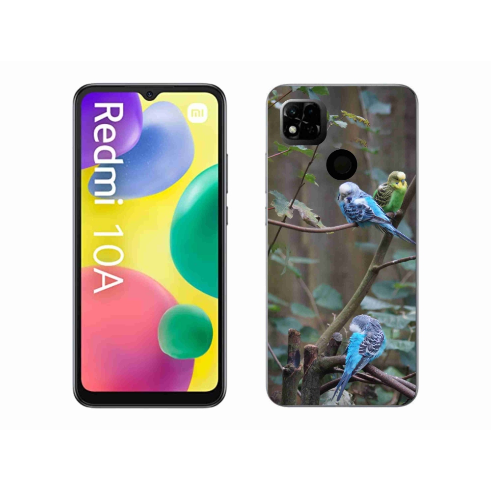 Gelový kryt mmCase na Xiaomi Redmi 10A - papoušci na větvi