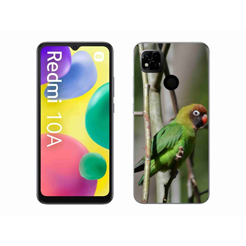 Gelový kryt mmCase na Xiaomi Redmi 10A - papoušek agapornis