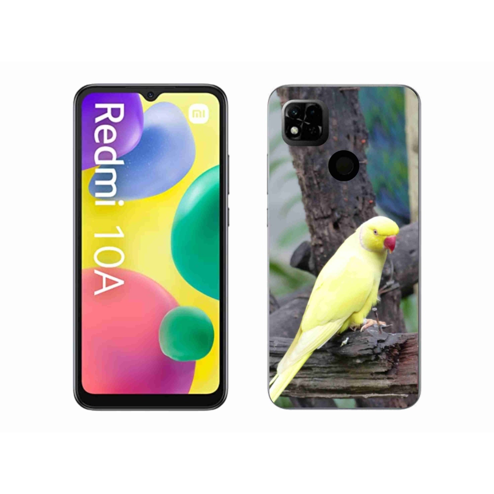 Gelový kryt mmCase na Xiaomi Redmi 10A - papoušek alexandr žlutý