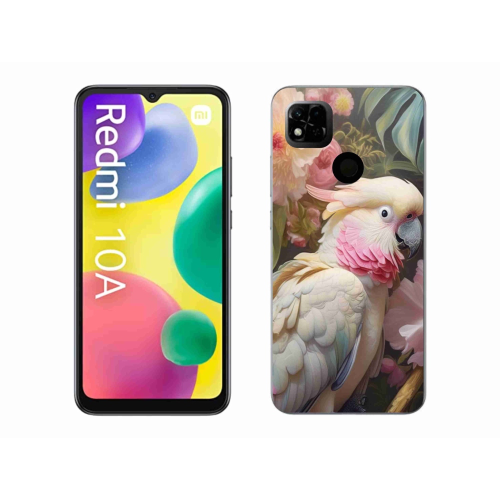 Gelový kryt mmCase na Xiaomi Redmi 10A - papoušek kakadu růžový 2